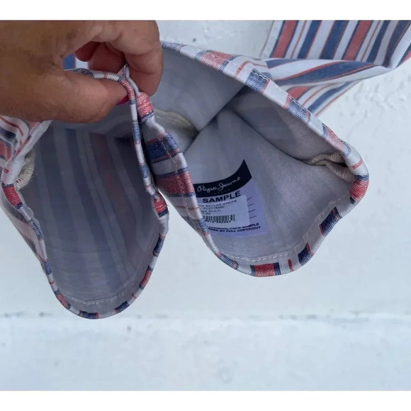 Pepe Jeans Womens Skyler Stripe Straight Trouser Pants Multi Sz 27/30 - Picture 7 of 16